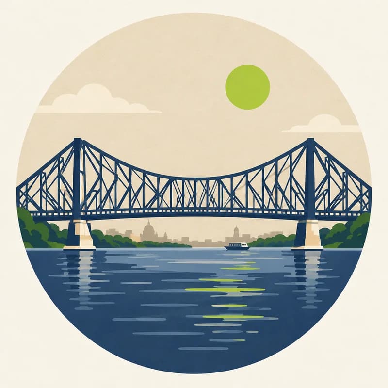 Illustration of Howrah Bridge, Kolkata