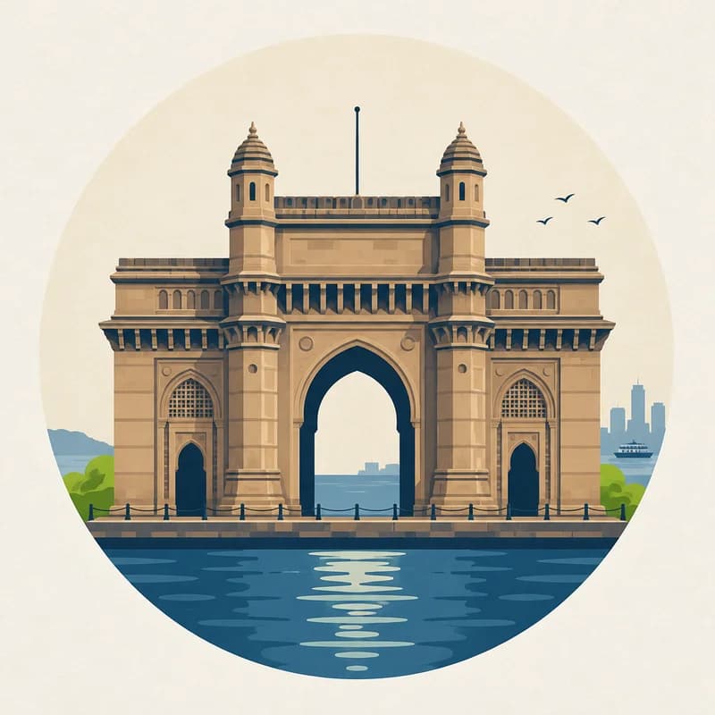 Illustration of the Gateway of India, Mumbai